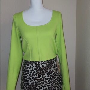 Lime Green Long Sleeve Top